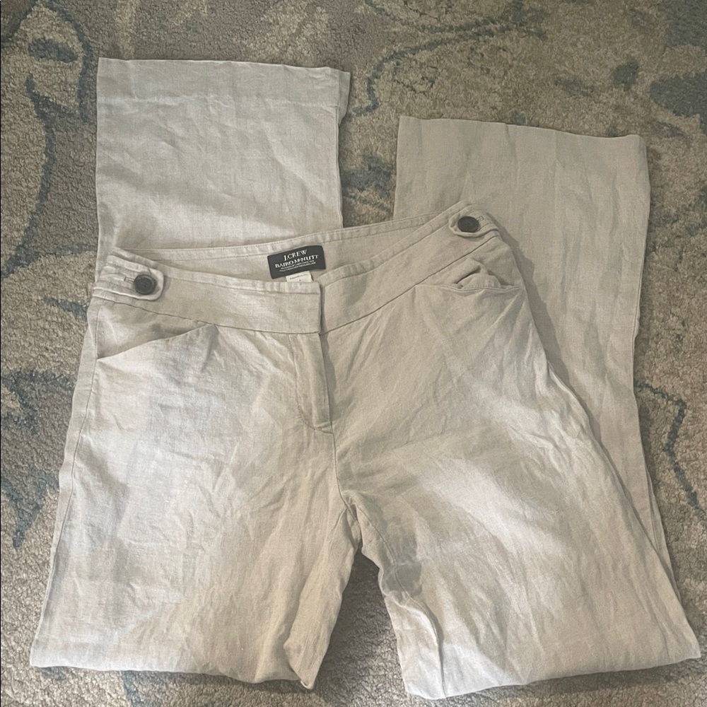 J Crew Irish linen pants . Size 6